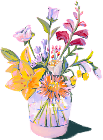 Painterly Flower Vase Gifts That Show Care Colorful